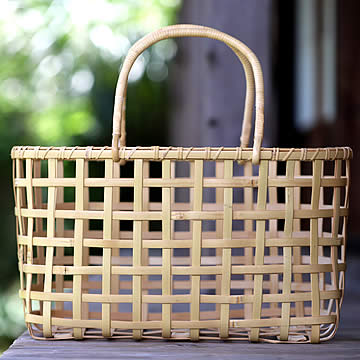 竹手提げかごバッグ