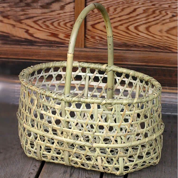 根曲竹お買い物かご （りんご籠） | 虎斑竹専門店 竹虎