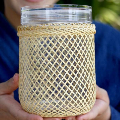 白竹広口瓶(保存瓶)大