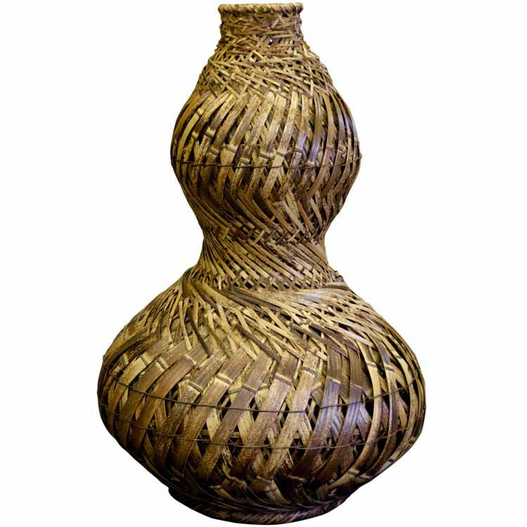 一点限り】 亀井竹芸作 鶴亀（大） | 虎斑竹専門店 竹虎