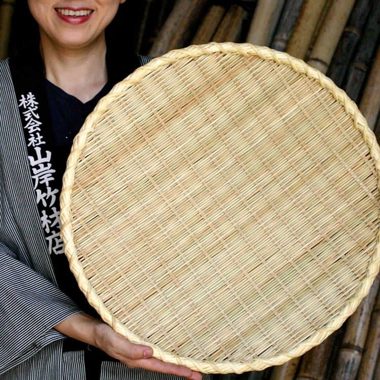 丸竹ざる（二重巻）小 48cm | 虎斑竹専門店 竹虎