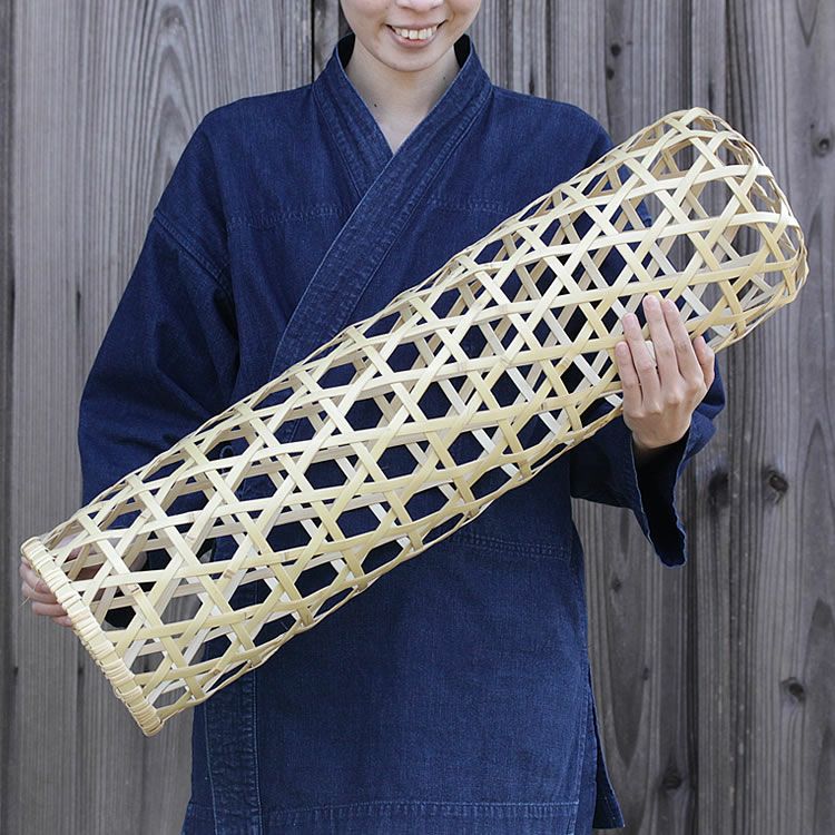 白竹抱き枕六ツ目 100センチ（竹夫人/竹婦人/筒枕/筒まくら）夏でも