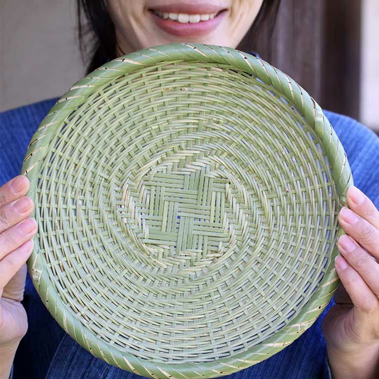青竹そばざる（渦）大 24cm | 虎斑竹専門店 竹虎