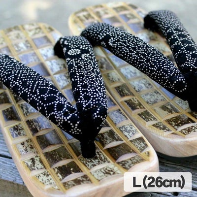 虎竹男右近下駄 (Lサイズ)26cm