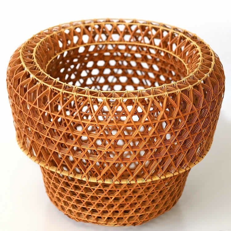 一点限り】 白石白雲斎作 無名籠 （Japanese bamboo object by