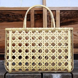 白竹八ツ目角籠バック