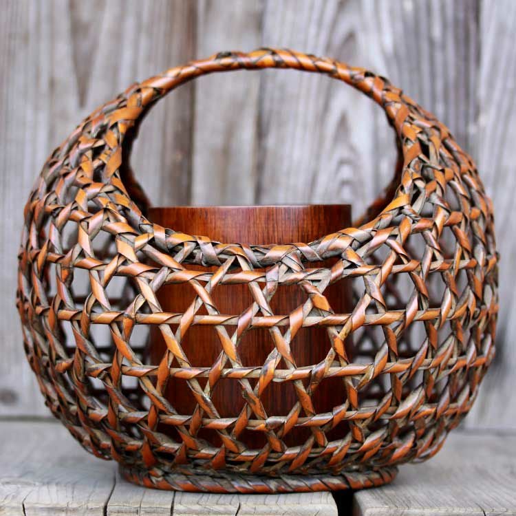 一点限り】 六ツ目巻花篭 | 虎斑竹専門店 竹虎