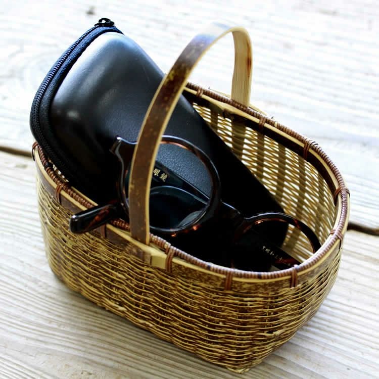 虎竹手付きミニ籠バック | 虎斑竹専門店 竹虎