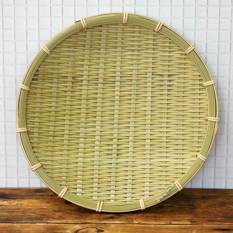 磨き当縁ざる（大）30cm | 虎斑竹専門店 竹虎
