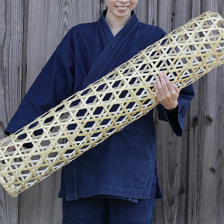 白竹抱き枕六ツ目 100センチ（竹夫人/竹婦人/筒枕/筒まくら）夏でも 