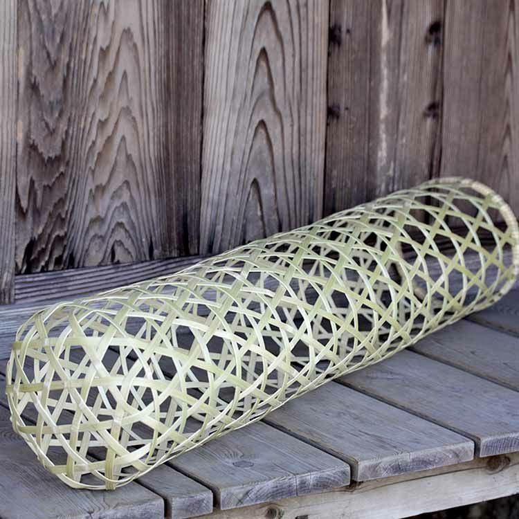 竹製円筒形抱き枕　約100cm 真竹抱き枕六ツ目（磨）100センチ（竹夫人/竹婦人/筒枕/筒まくら）夏