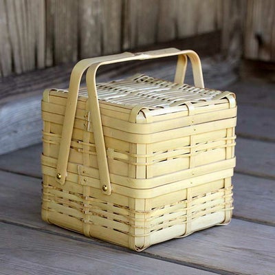 白竹ニ段弁当箱(四角)