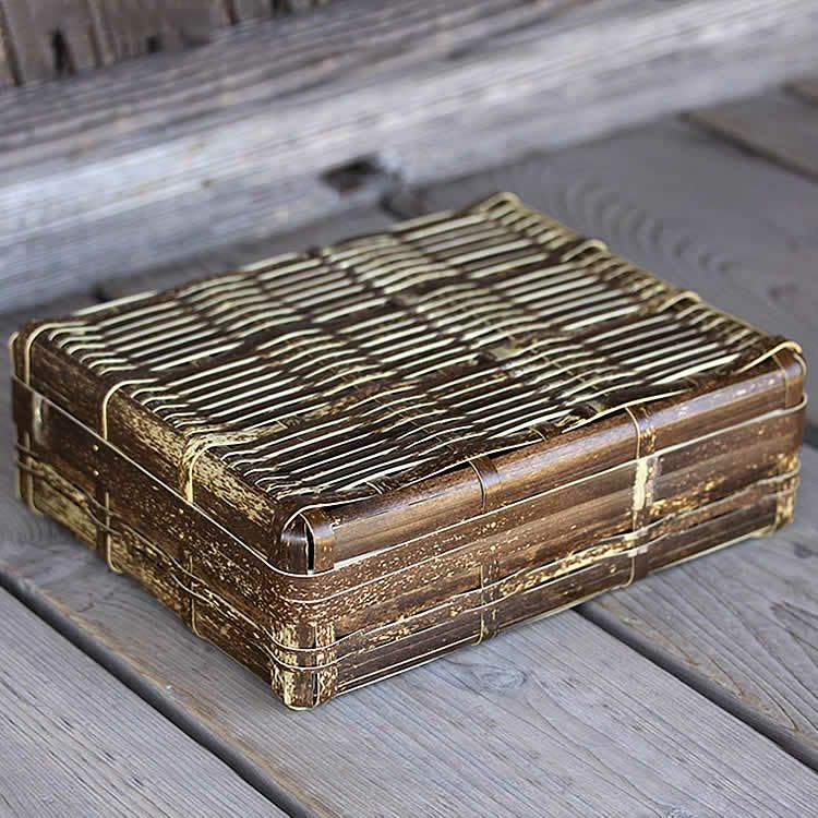 竹二段重箱（十文字型仕切り） | 虎斑竹専門店 竹虎