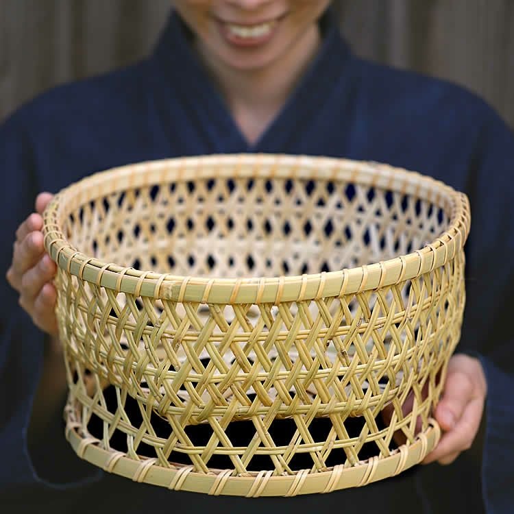 スズ竹茶碗籠（大） | 虎斑竹専門店 竹虎