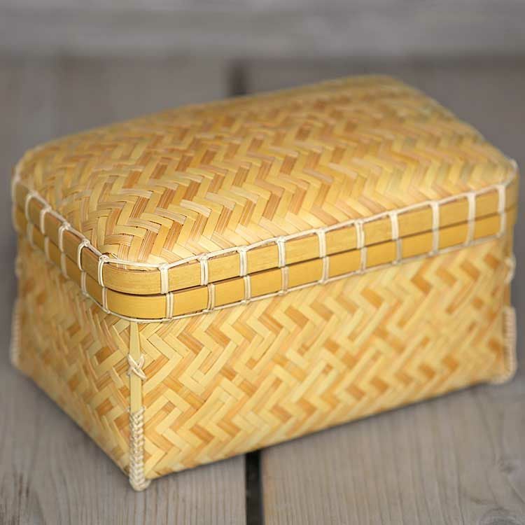 白竹二段網代弁当箱 | 虎斑竹専門店 竹虎