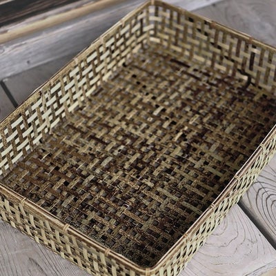 虎竹スクエアバスケット(衣装籠)