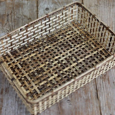 虎竹スクエアバスケット(書類籠)