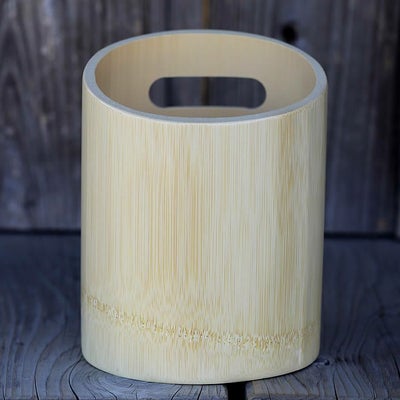 竹ワインクーラー(白)持ち手付