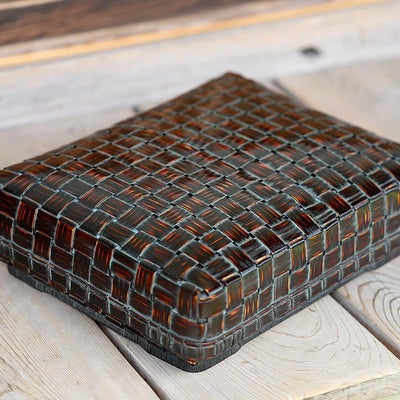 渡辺竹清作 線磨き四ツ目文庫（網代）