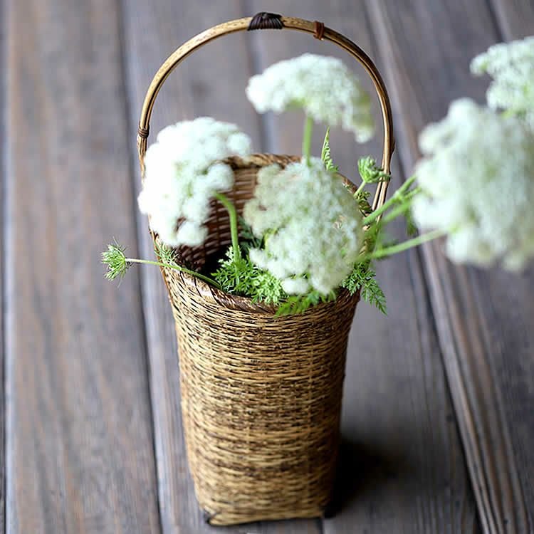 花籠 染無双耳付 | 虎斑竹専門店 竹虎