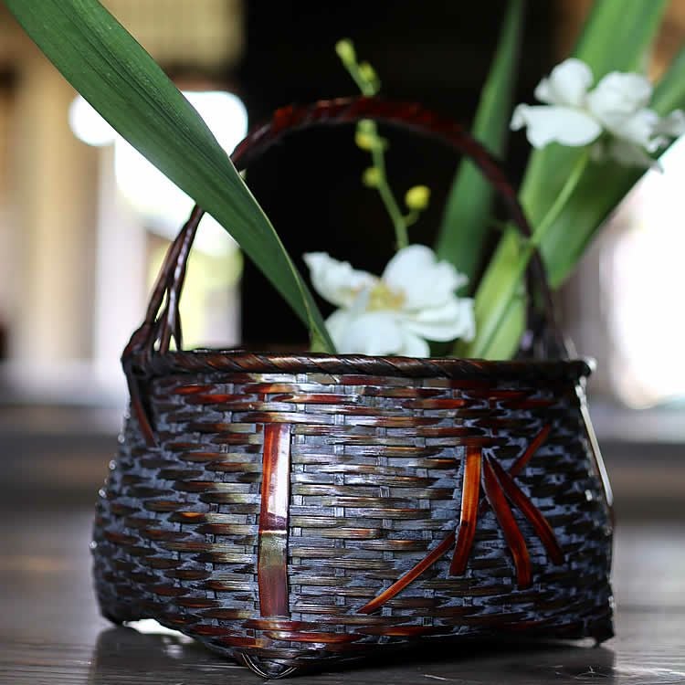 虎竹花籠 桂籠 | 虎斑竹専門店 竹虎