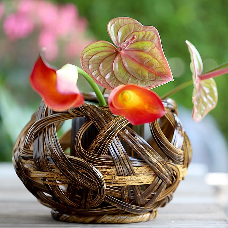 虎竹花籠 桂籠 | 虎斑竹専門店 竹虎