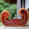 小田光陽作 波（漆）