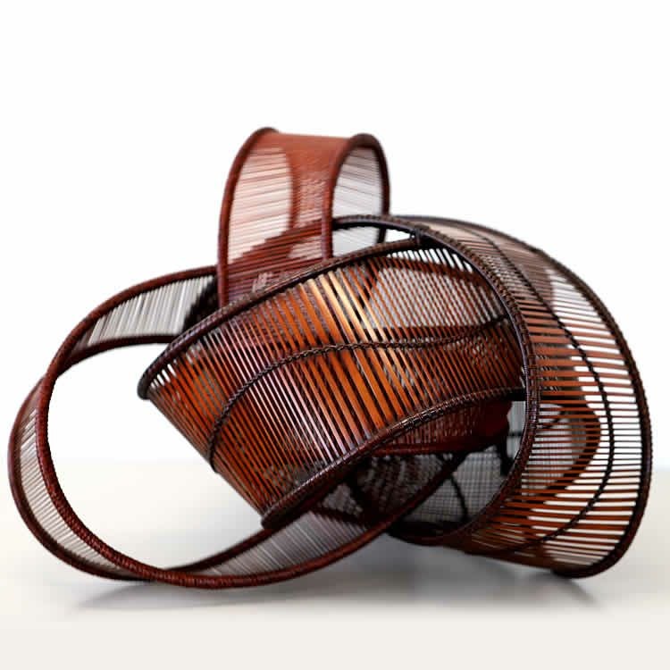一点限り】 塩月寿籃作 竹オブジェ （Japanese bamboo object by Juran