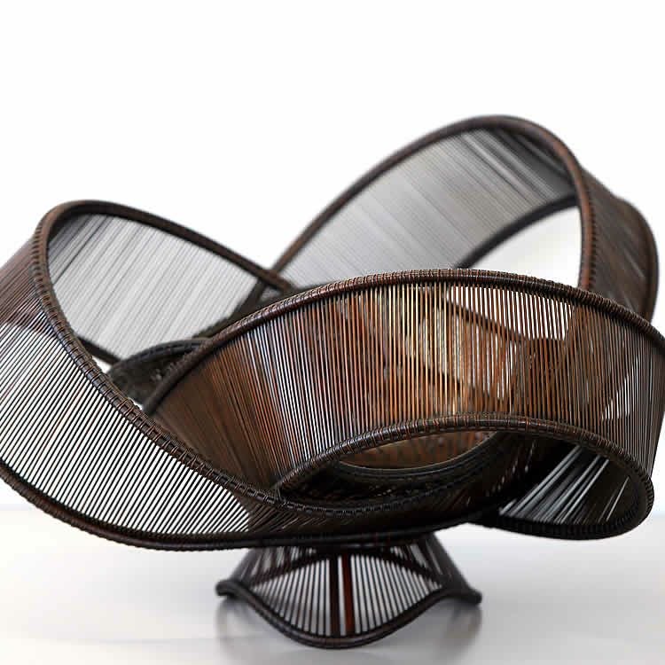 一点限り】 塩月寿籃作 竹オブジェ （Japanese bamboo object by Juran