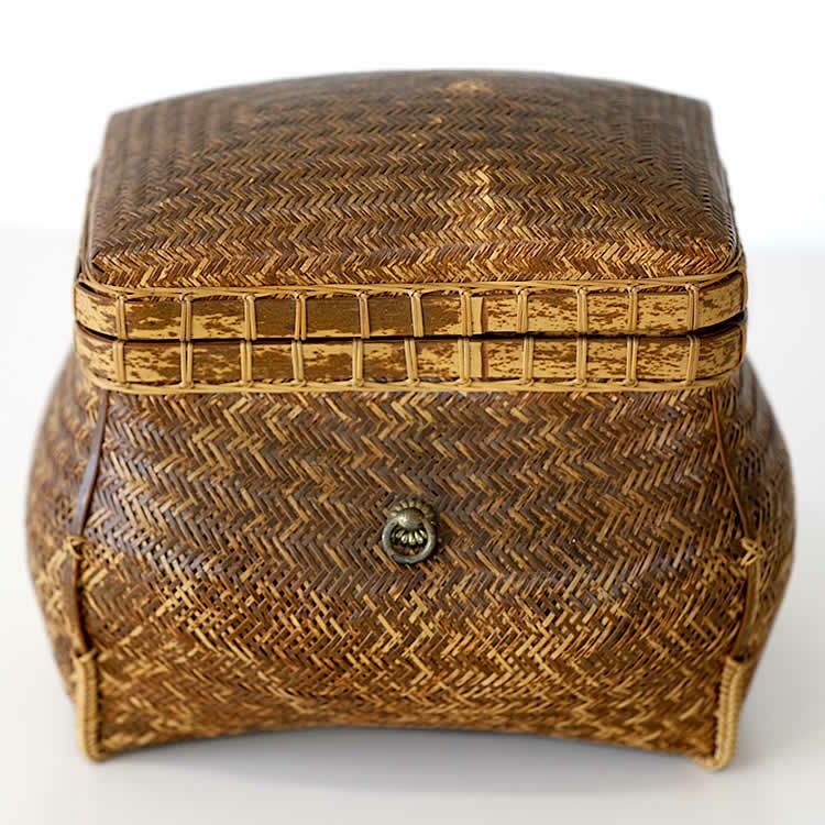 一点限り】渡辺竹清作 煤竹吊り船花篭 | 虎斑竹専門店 竹虎