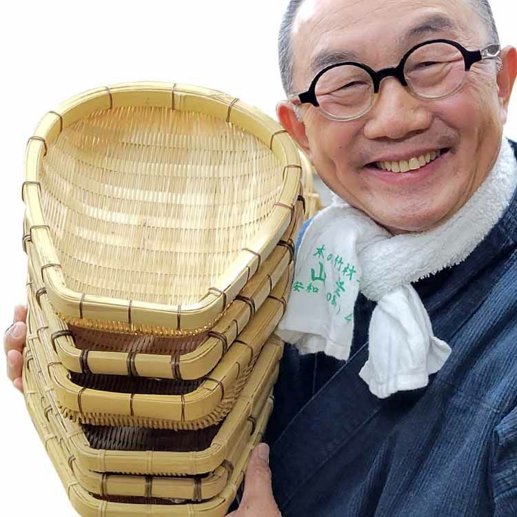 竹虎YouTube特別販売！】竹籠平口ざる今では見られない超レア！籐巻