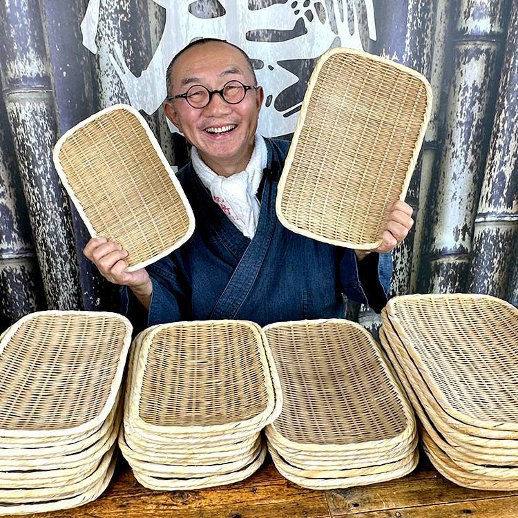竹虎YouTube特別販売！】 角竹オールド盆ざる 今では珍しい丸底で 