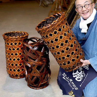 【YouTube特別20％OFF】数量限定特別価格！虎竹赤染傘立て