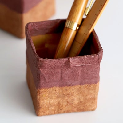 一閑張り小物かご（眼鏡スタンド）